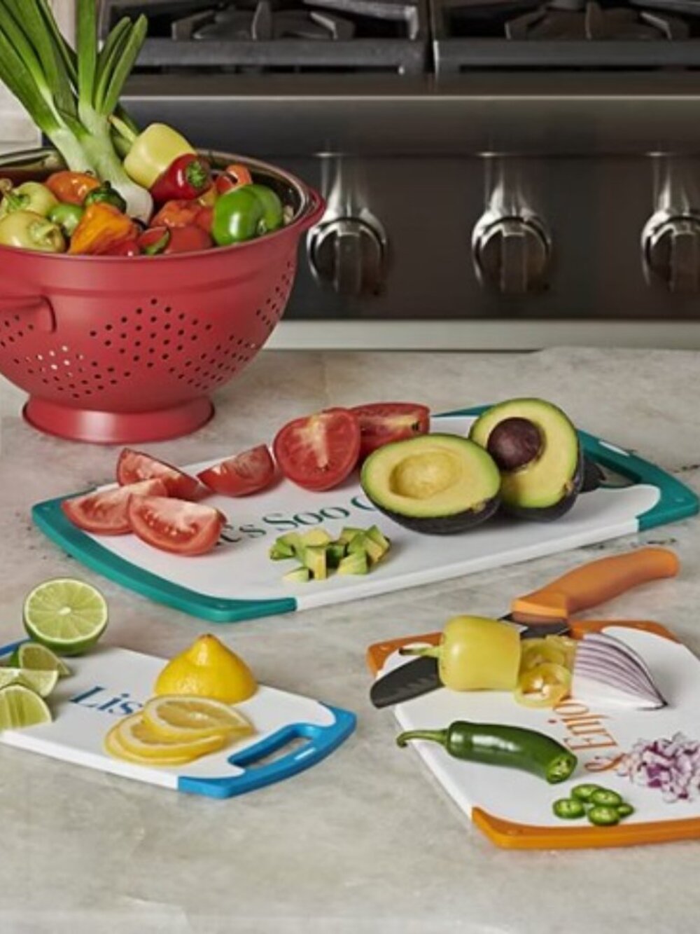 NWT Sealed! Mesa Mia by Jenny Martinez 3 Piece Cutting Board Set